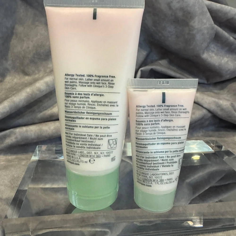 Clinique Rinse-Off Foaming Cleanser‎ - Set of 2 1.0& 2.5 size